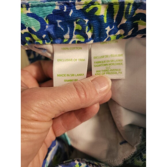 Lilly Pulitzer Bennett Blue Magnolia Shorts, size 12 - Picture 3 of 8